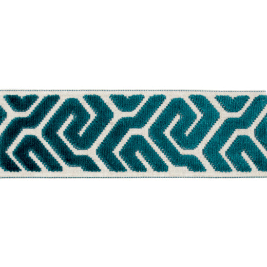 Europatex Agos Aqua Blue Greek Key Tape Trim