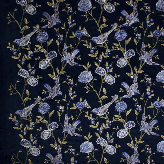 Birdland Blue - Fabricforhome.com - Your Online Destination for Drapery and Upholstery Fabric