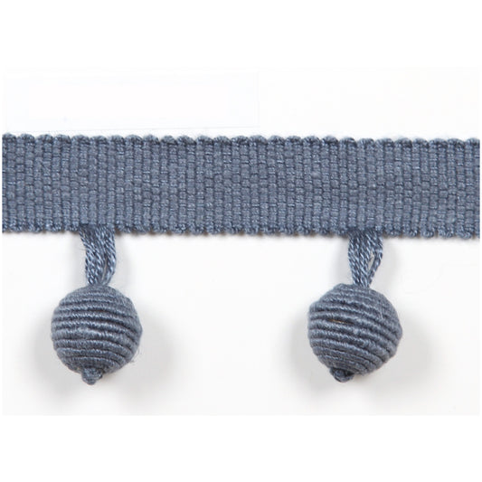Le Lin Beaded Fringe Blue - Fabricforhome.com