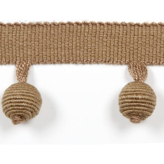 Le Lin Beaded Fringe Mocha - Fabricforhome.com