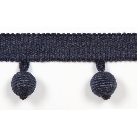 Le Lin Beaded Fringe Navy - Fabricforhome.com
