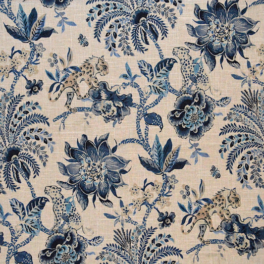 Meow Indigo - Fabricforhome.com