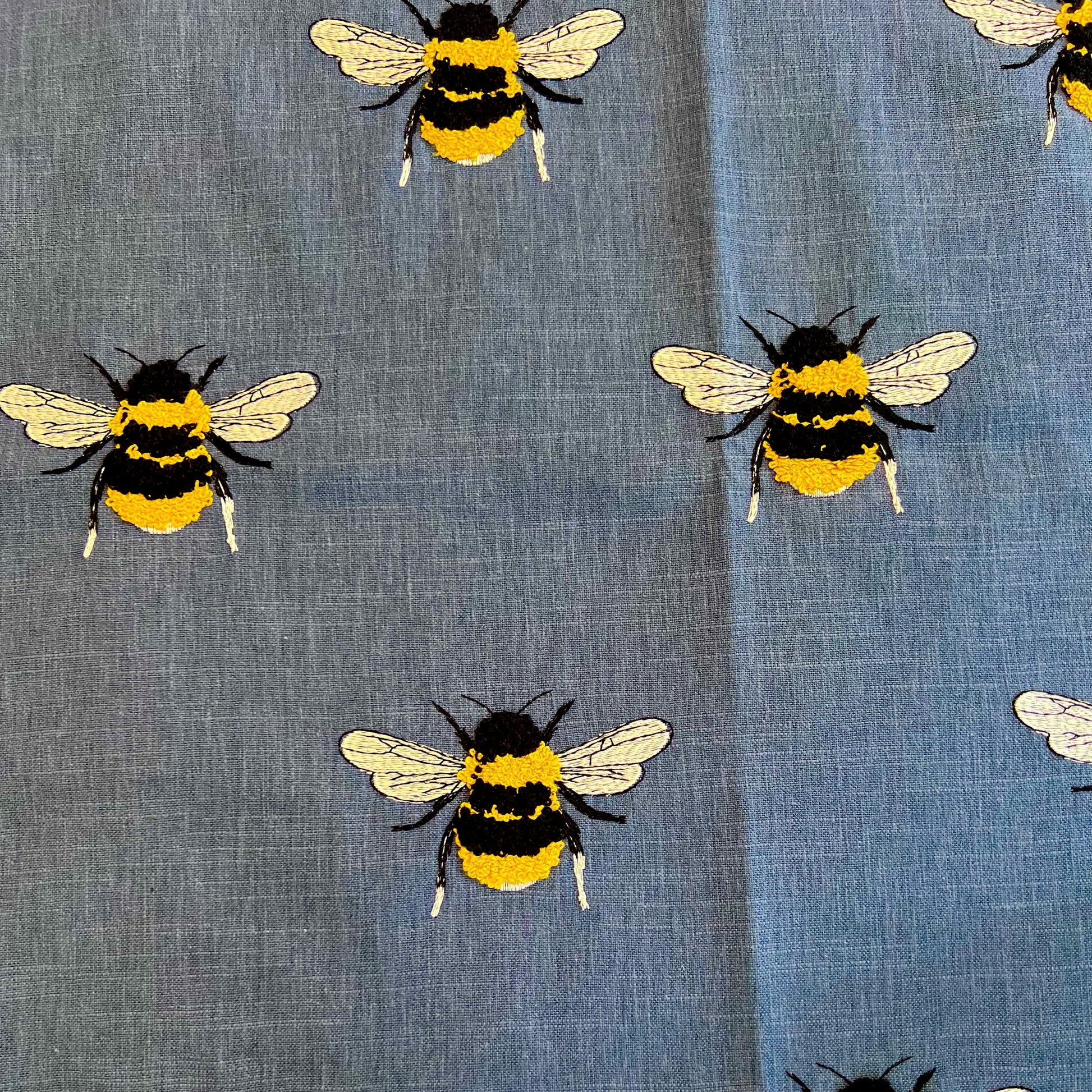 Busy Bee Navy - Fabricforhome.com