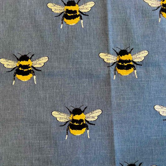 Busy Bee Navy - Fabricforhome.com