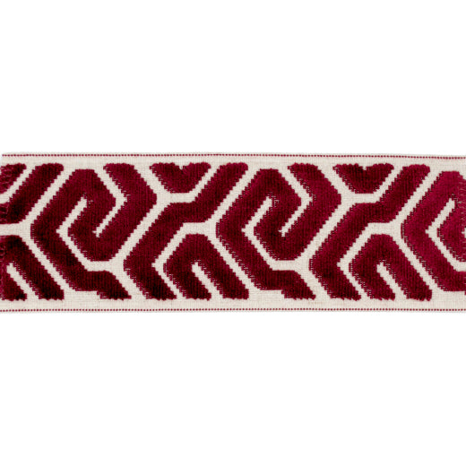 Euopatex Agos Crimson Red Greek Key Decorative Tape Trim